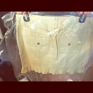 Tan colored mini skirt, size 4